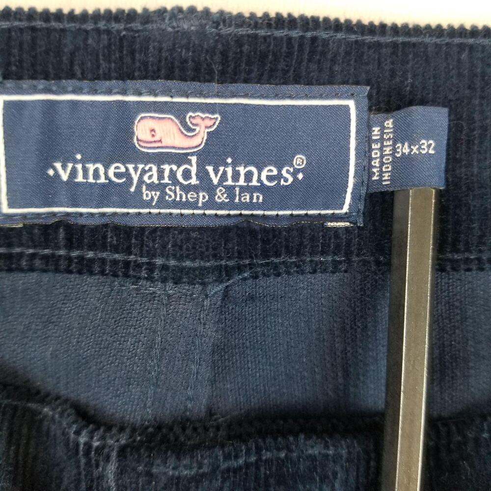 Vineyard Vines Pants Mens 34x32 Navy Corduroy 5-Pocket Stretch Style 1P001207 - Picture 5 of 11